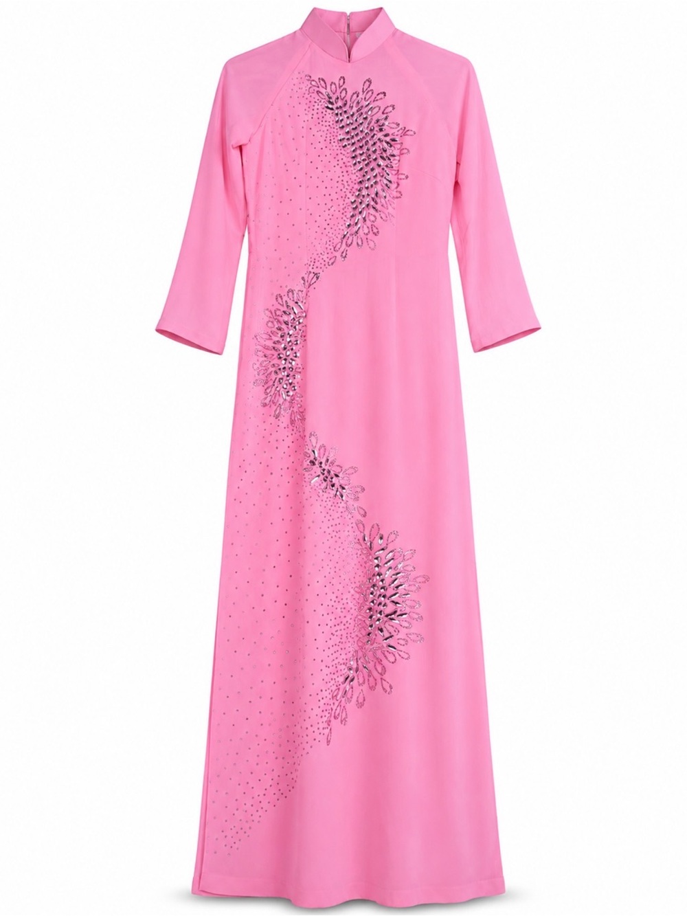 Handmade Vietnamese Ao dai Pink (chest 88cm, waist 72cm) No Pants